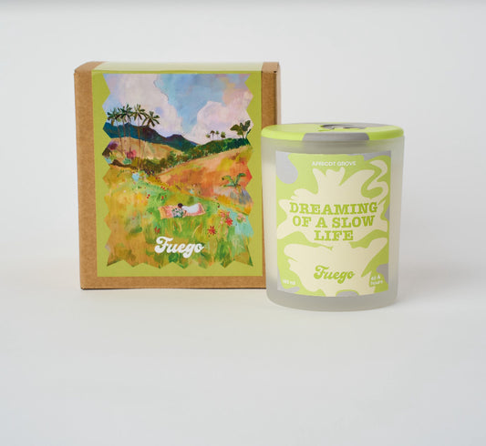 Dreaming of a slow life| Apricot grove scent glass candle