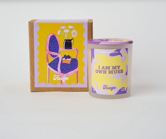 I am my own muse | Blueberry cobbler scent glass candle