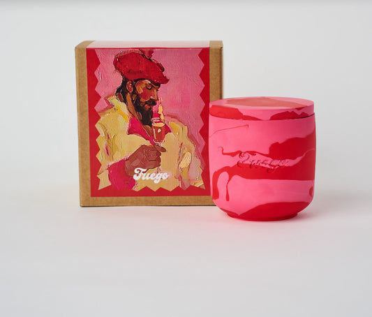 More Amor Por Favor | Cranberry & Prosecco scent jesmonite candle