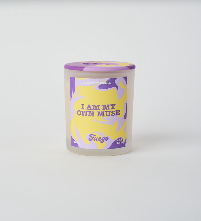 I am my own muse | Blueberry cobbler scent glass candle