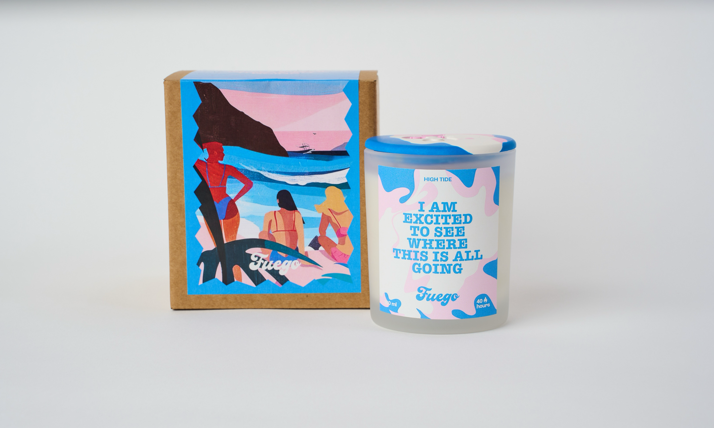 I am excited to see where this is all going| High tide scent glass candle