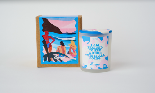 I am excited to see where this is all going| High tide scent glass candle