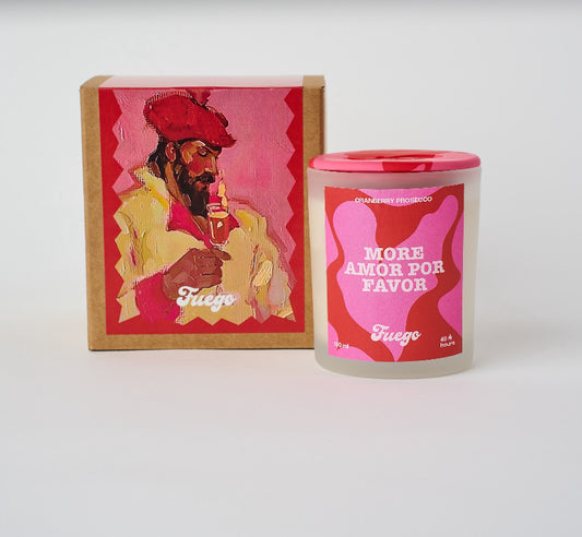 More Amor Por Favor | Cranberry & Prosecco scent glass candle